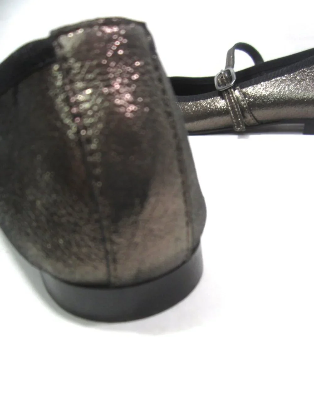 Anthropologie Maypol Size 38 Rota Percival Metallic Flats Black Bronze